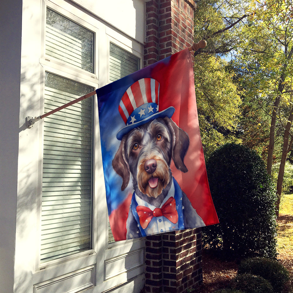 Buy this German Wirehaired Pointer Patriotic American House Flag