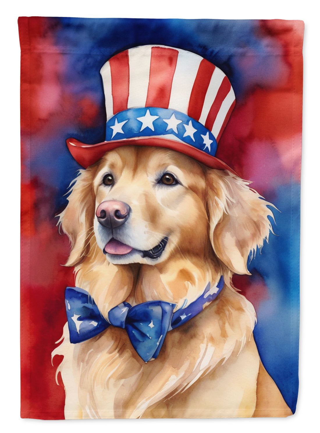 Buy this Golden Retriever Patriotic American Garden Flag