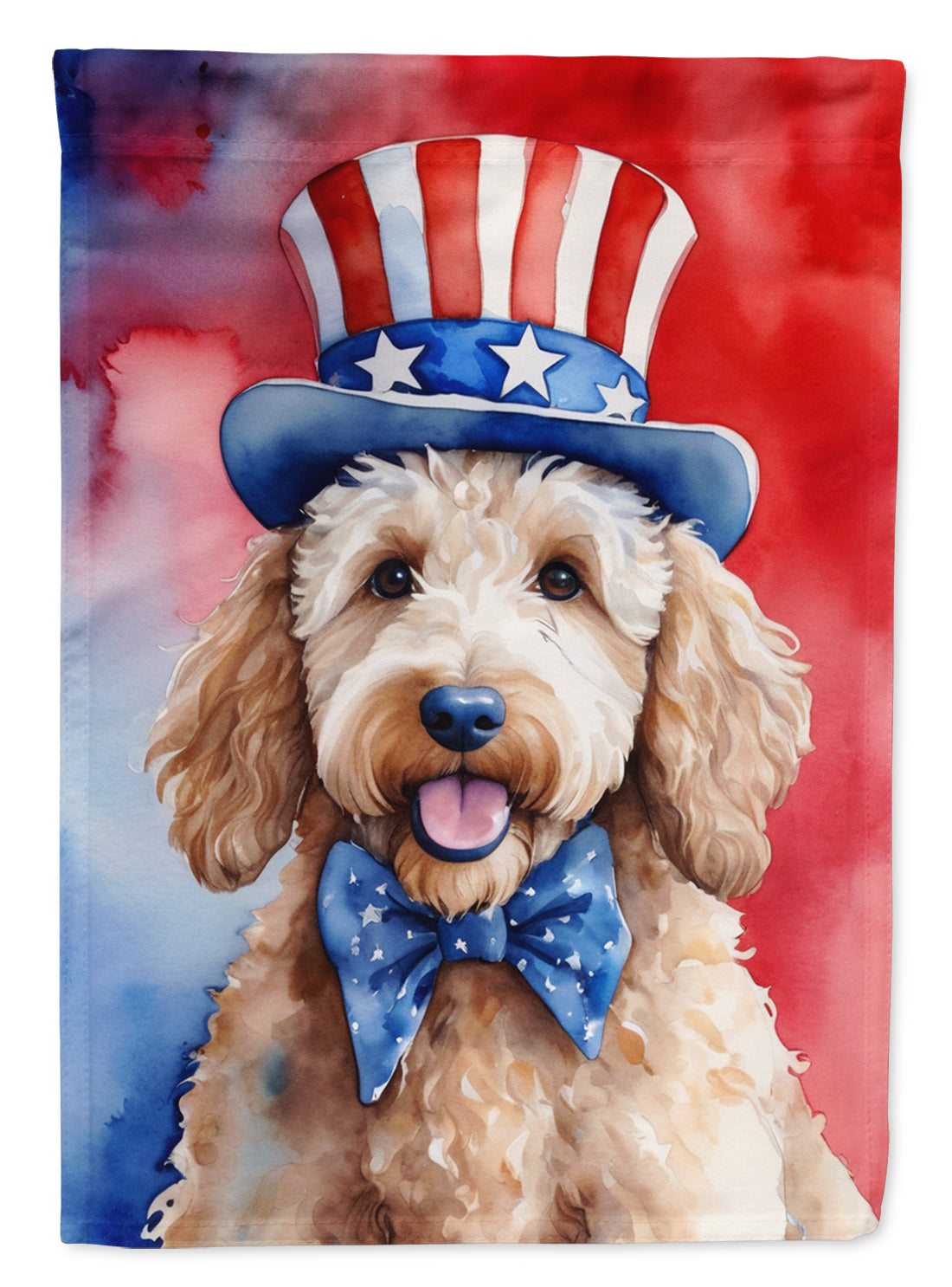 Buy this Goldendoodle Patriotic American House Flag