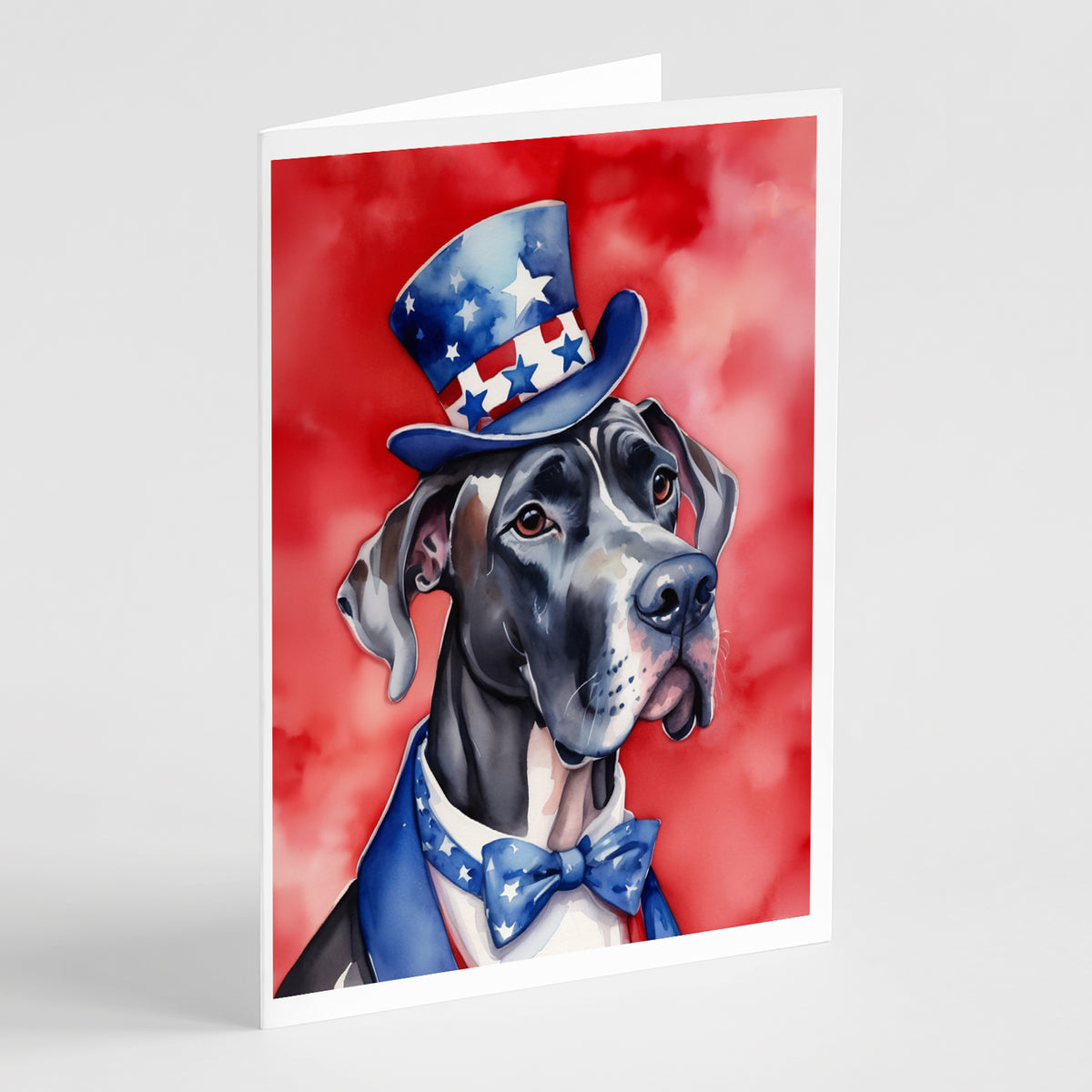 Buy this Great Dane Patriotic American Greeting Cards Pack of 8