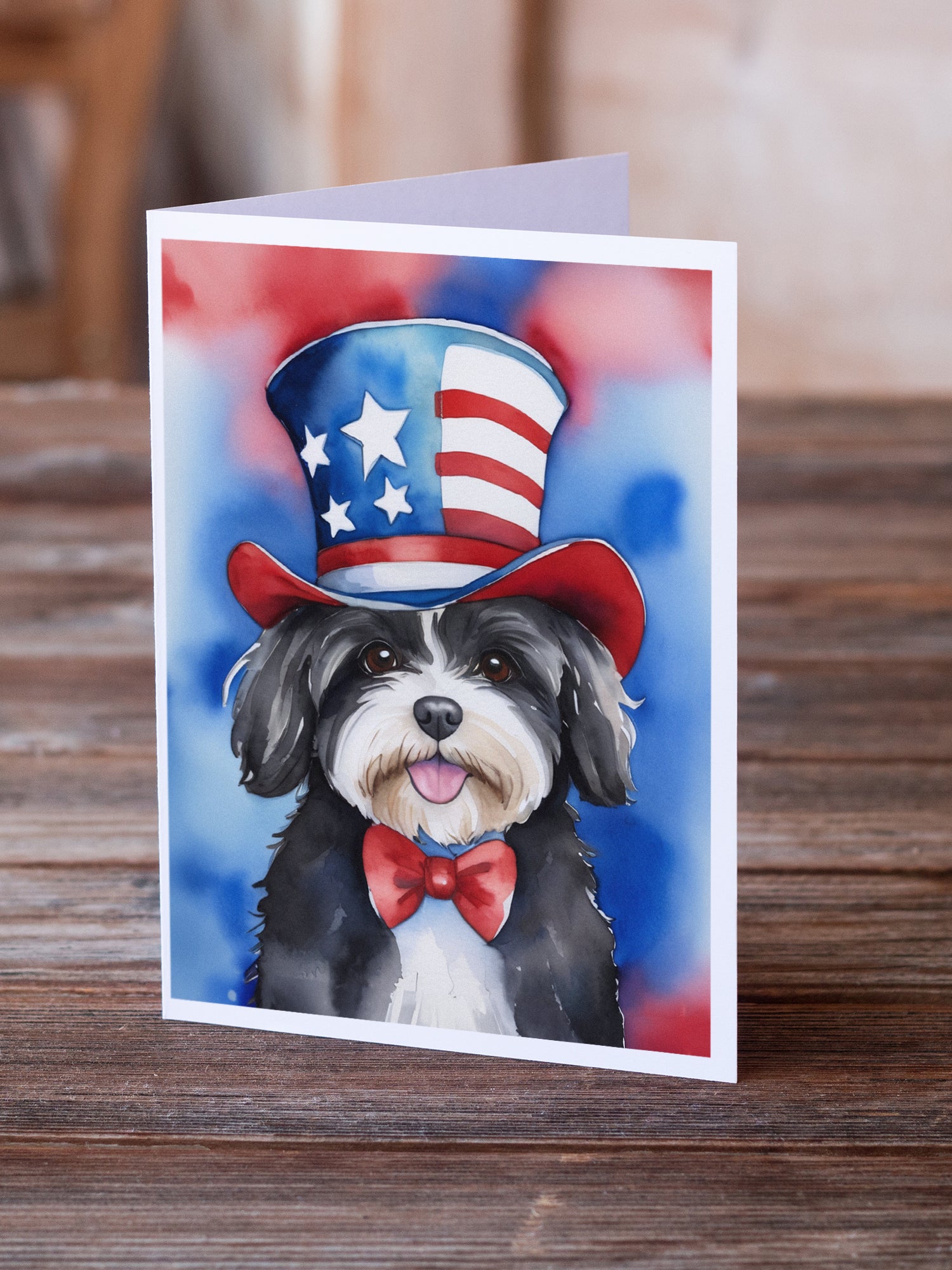 Buy this Havanese Patriotic American Greeting Cards Pack of 8