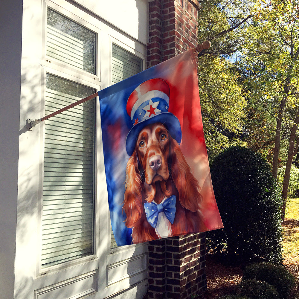 Irish Setter Patriotic American House Flag