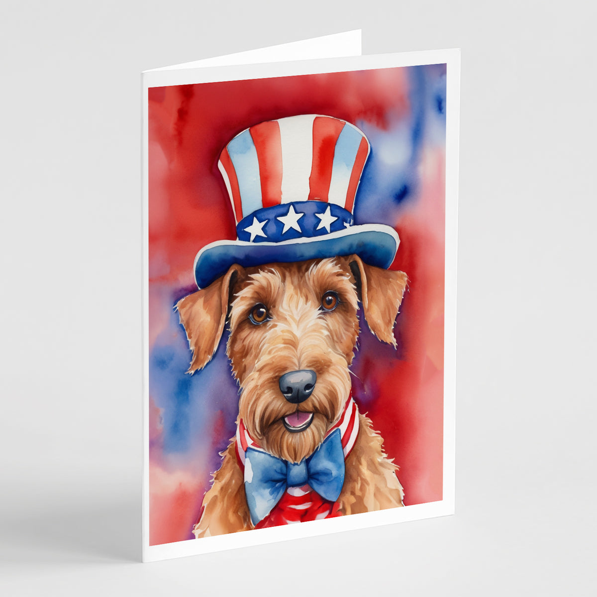 Buy this Irish Terrier Patriotic American Greeting Cards Pack of 8