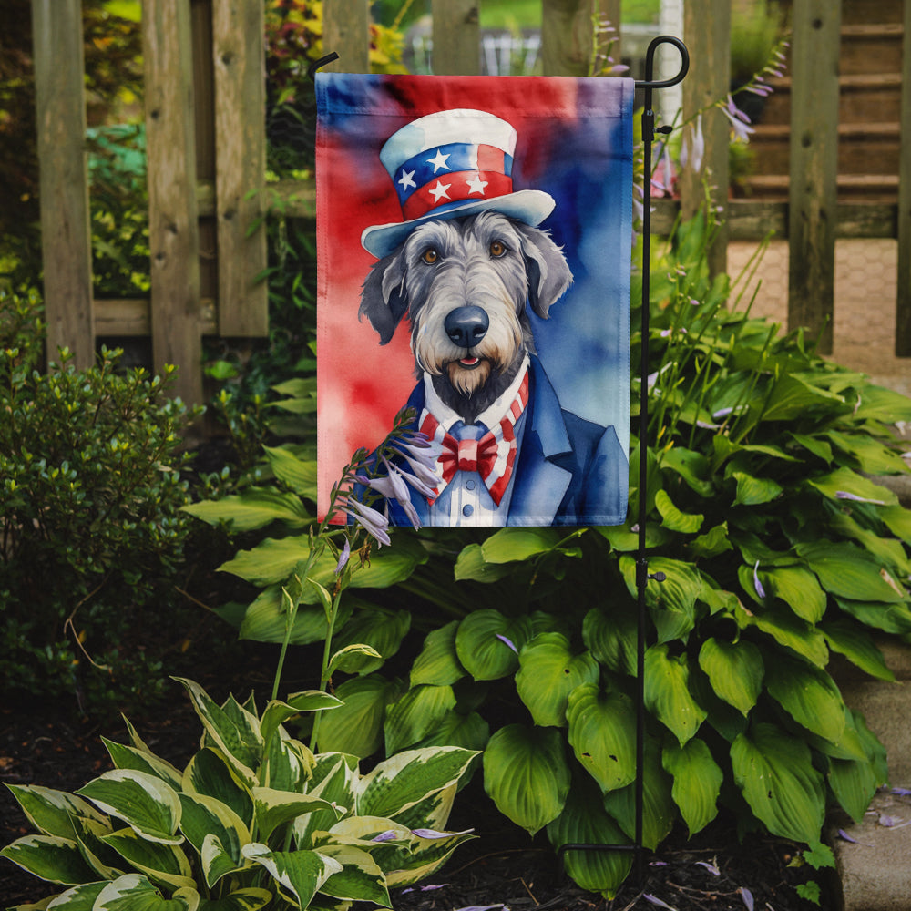 Buy this Irish Wolfhound Patriotic American Garden Flag