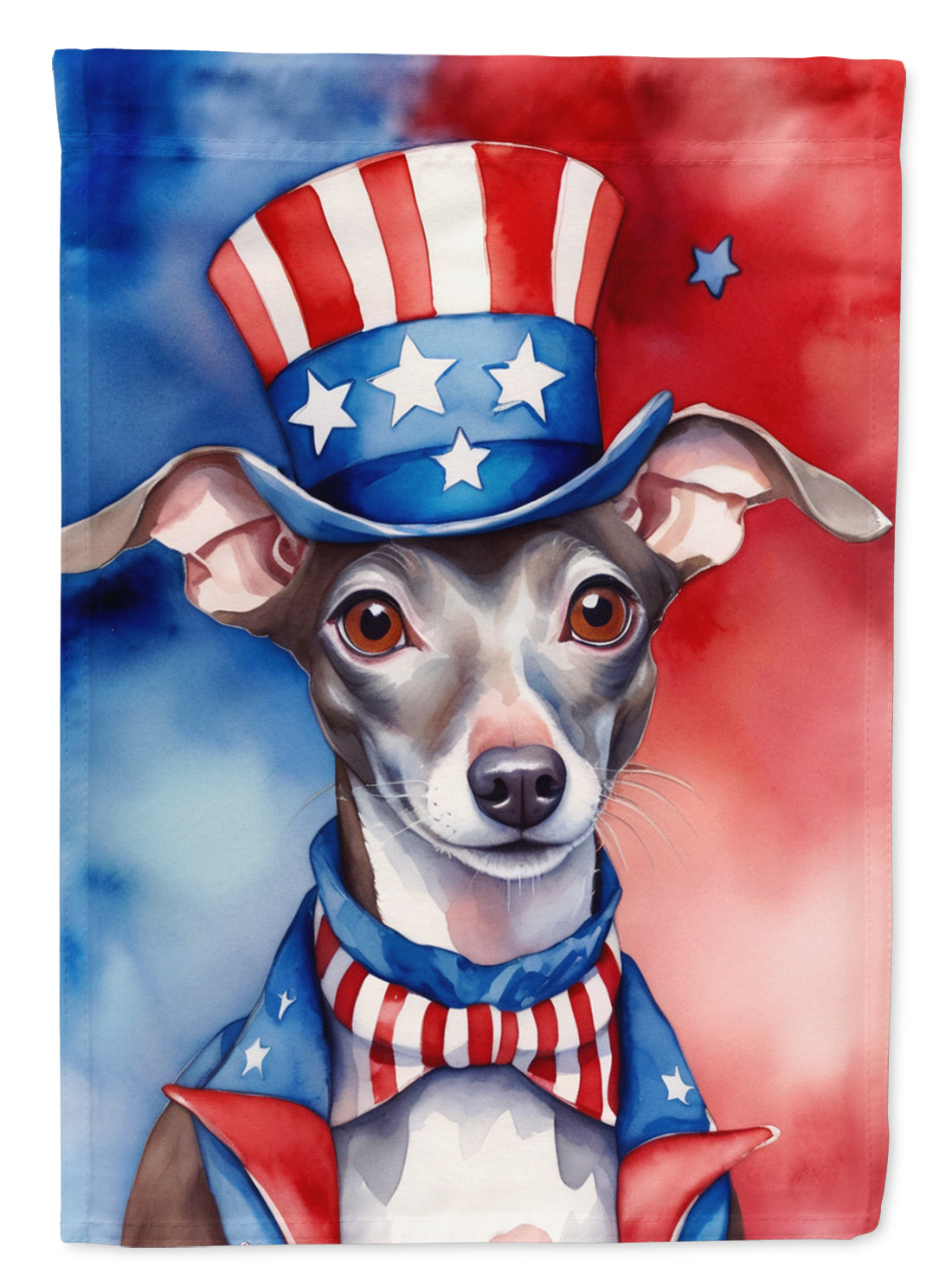 Buy this Italian Greyhound Patriotic American House Flag