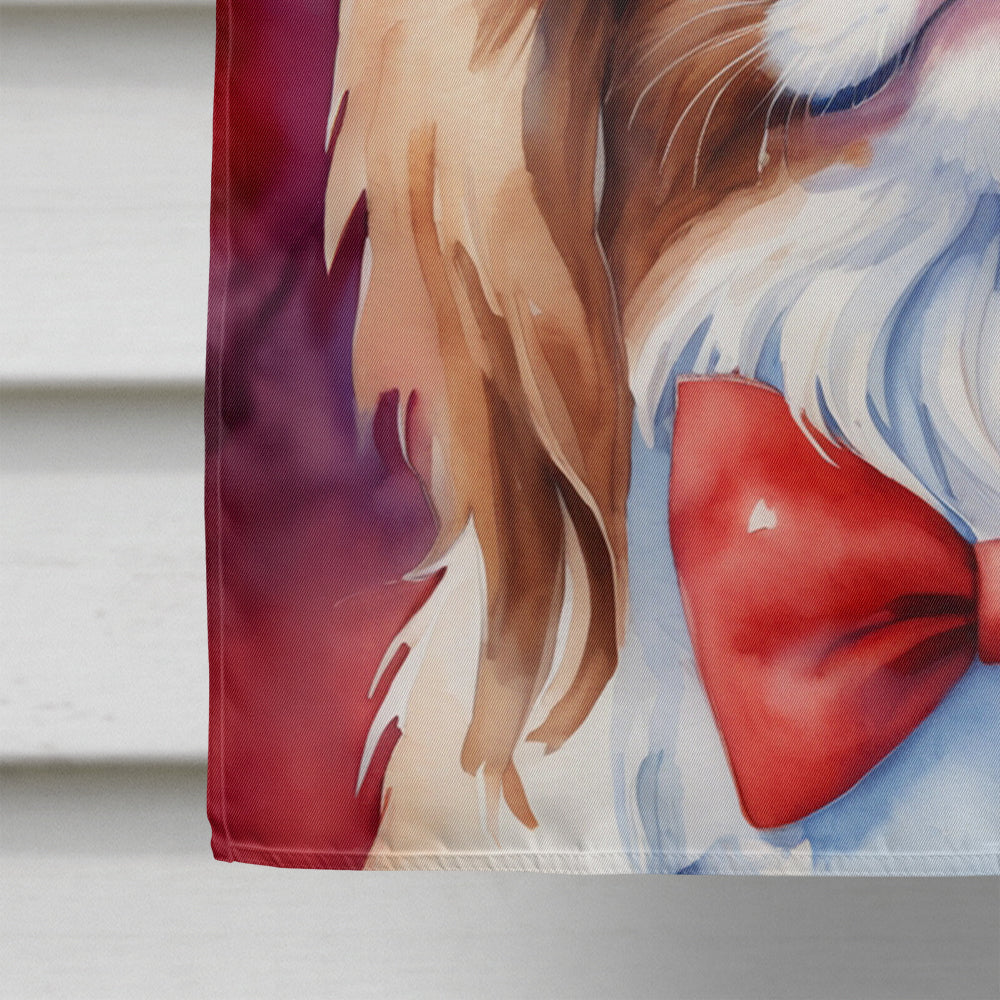 Japanese Chin Patriotic American House Flag