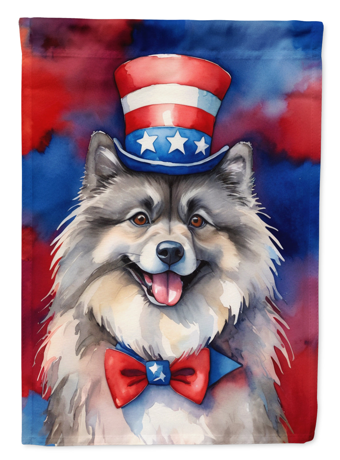 Buy this Keeshond Patriotic American House Flag