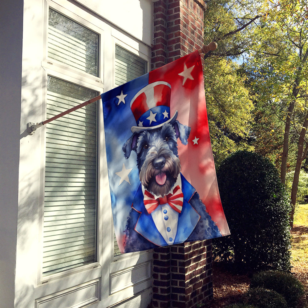 Buy this Kerry Blue Terrier Patriotic American House Flag