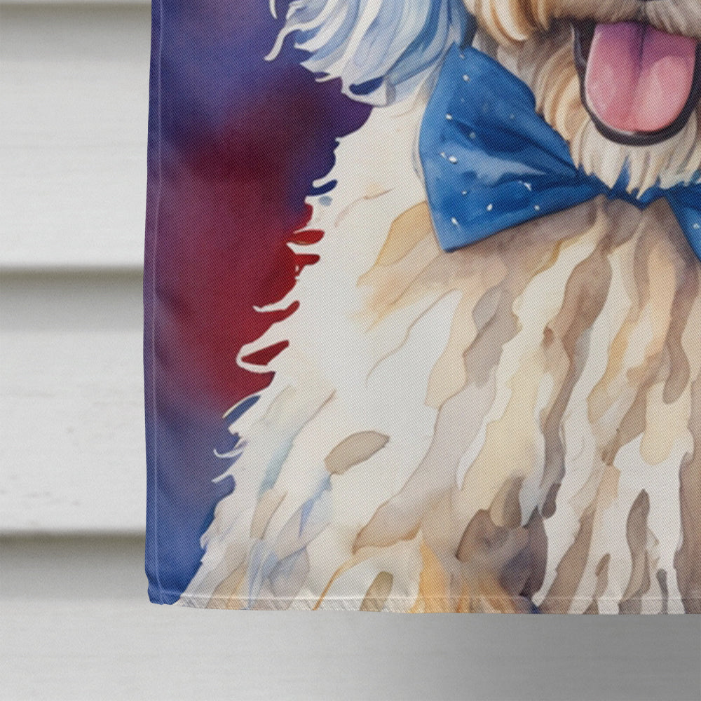 Komondor Patriotic American House Flag