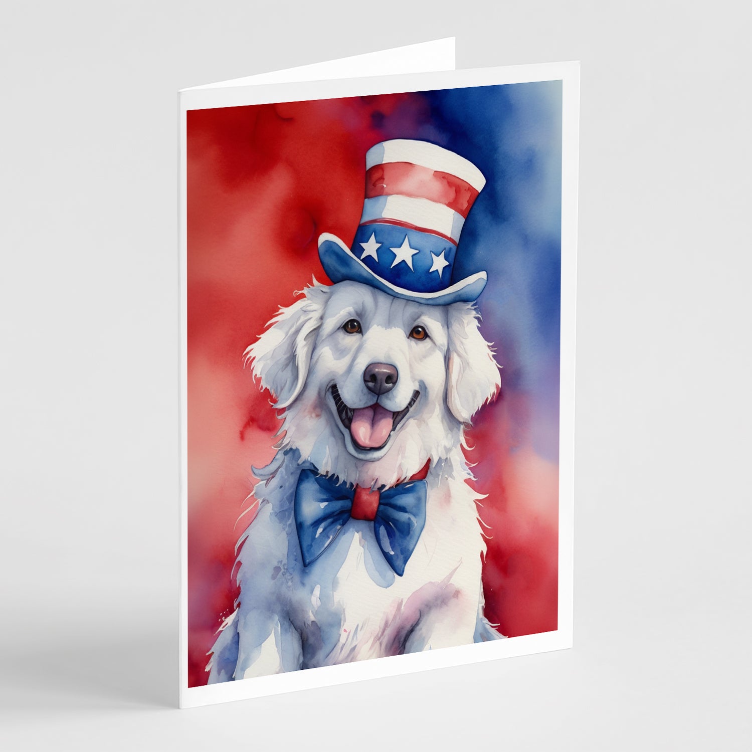 Buy this Kuvasz Patriotic American Greeting Cards Pack of 8