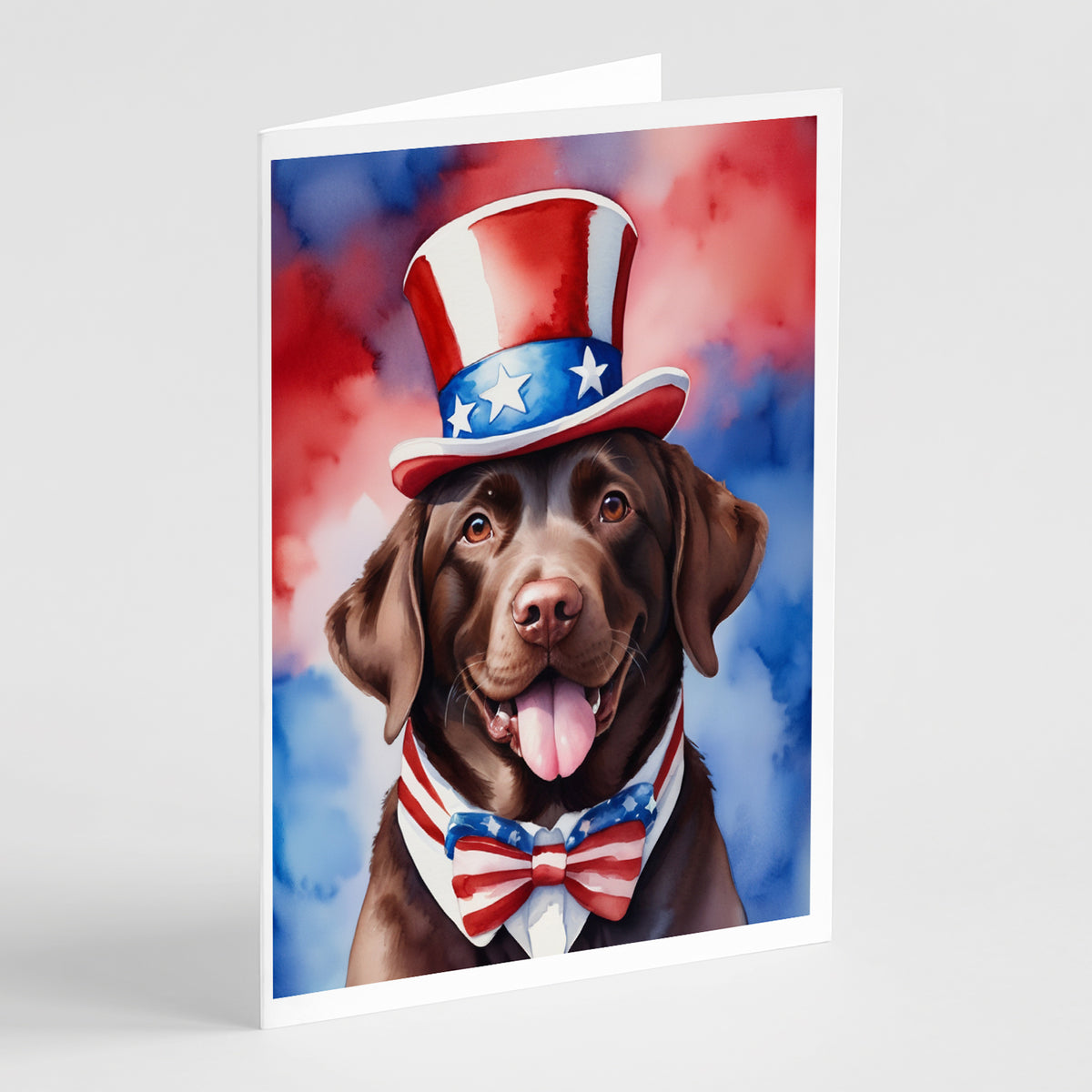 Buy this Labrador Retriever Patriotic American Greeting Cards Pack of 8