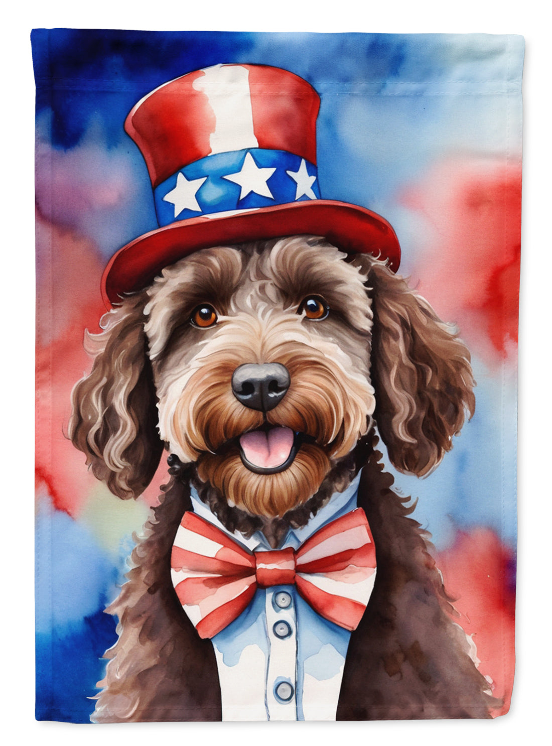 Buy this Labradoodle Patriotic American House Flag