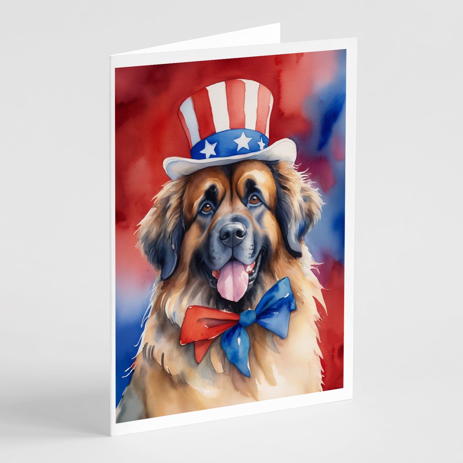 Buy this Leonberger Patriotic American Greeting Cards Pack of 8