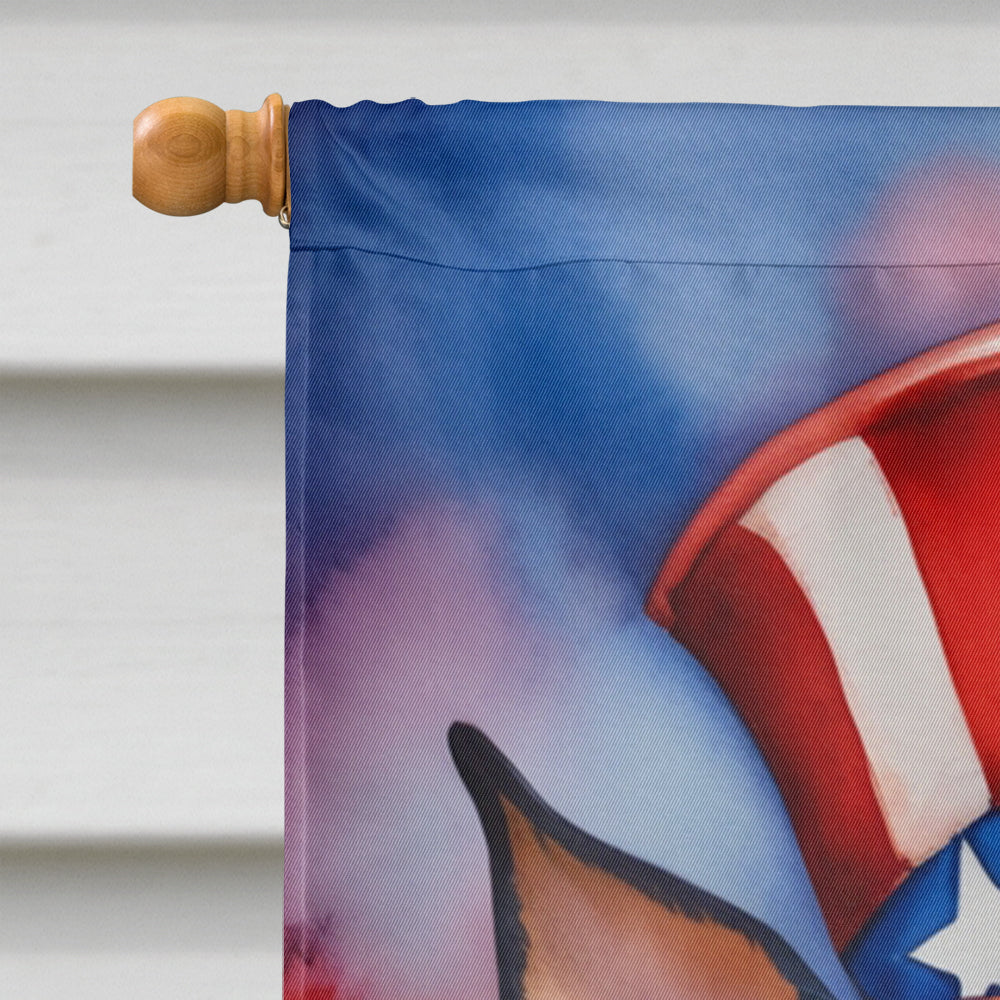 Miniature Pinscher Patriotic American House Flag