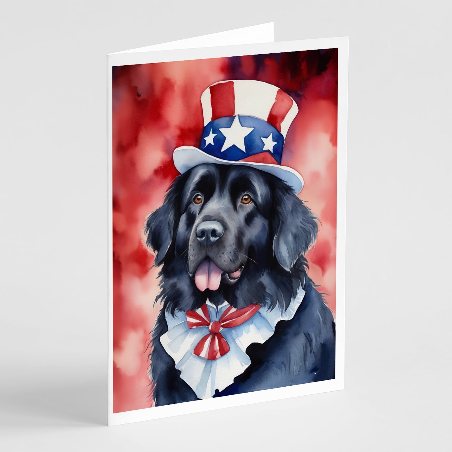 Buy this Newfoundland Patriotic American Greeting Cards Pack of 8