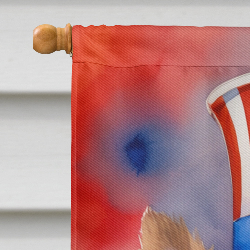 Norwich Terrier Patriotic American House Flag