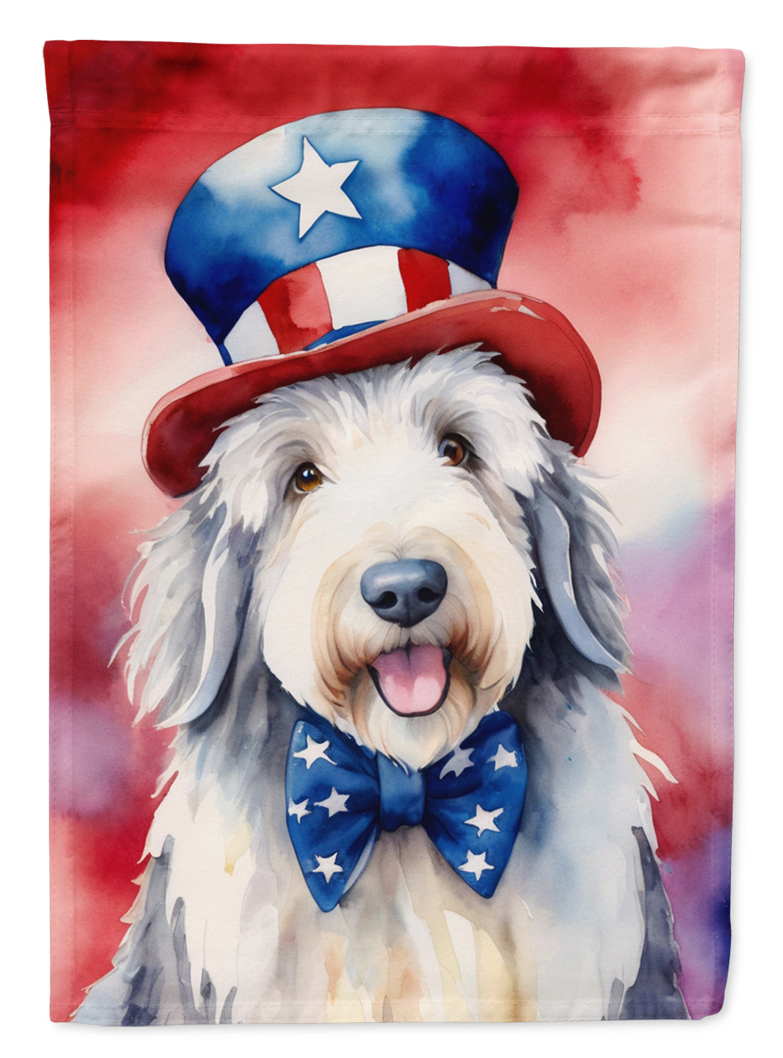 Buy this Old English Sheepdog Patriotic American House Flag