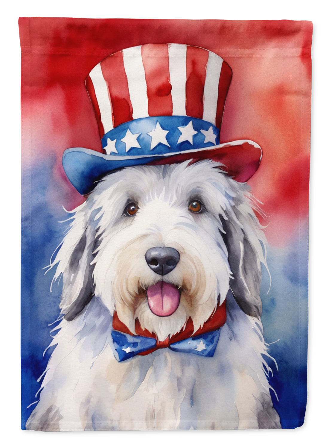 Buy this Old English Sheepdog Patriotic American House Flag