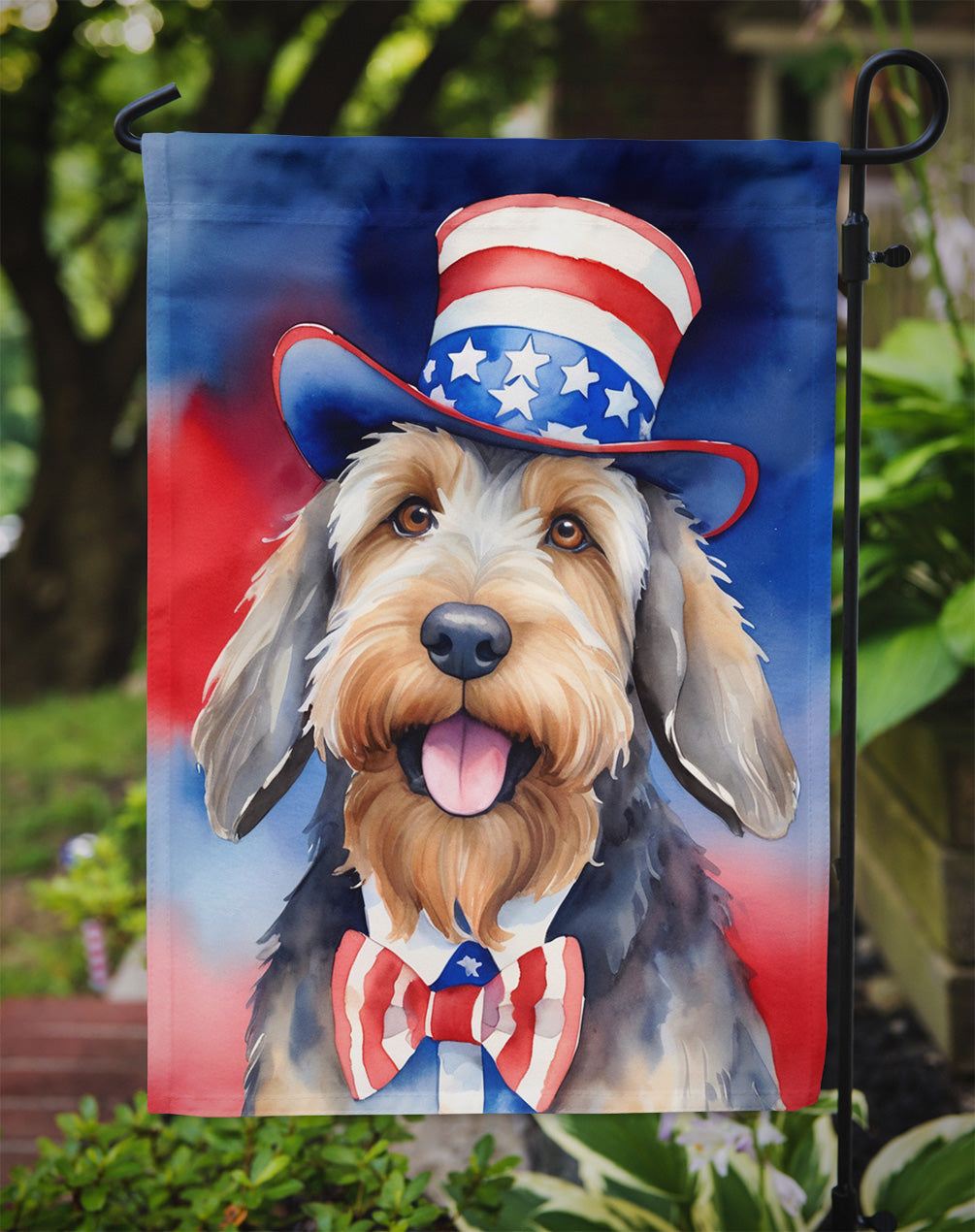 Otterhound Patriotic American Garden Flag