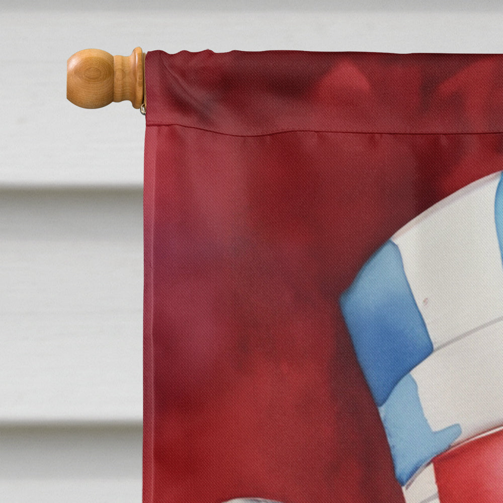 Papillon Patriotic American House Flag