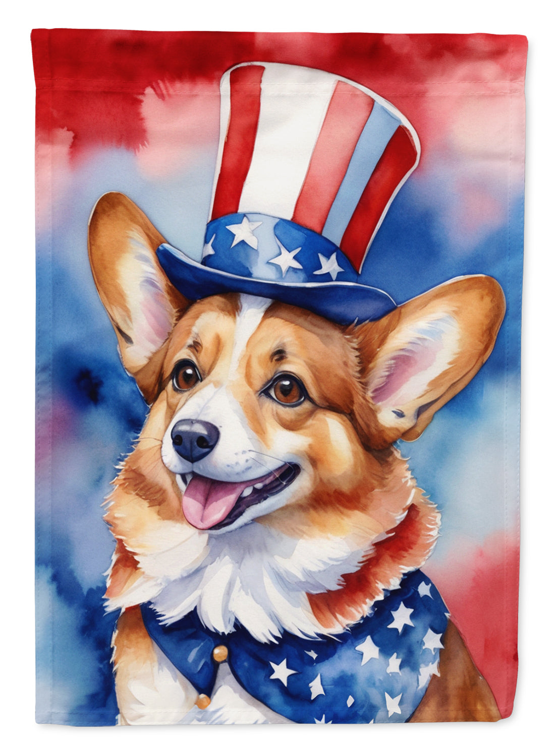 Buy this Corgi Patriotic American House Flag