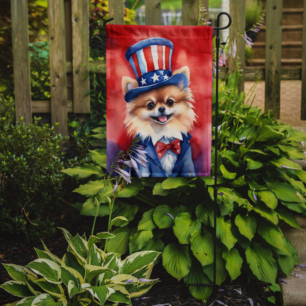 Buy this Pomeranian Patriotic American Garden Flag