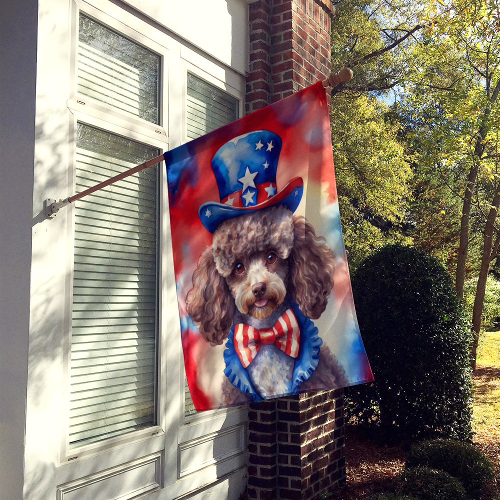 Buy this Poodle Patriotic American House Flag