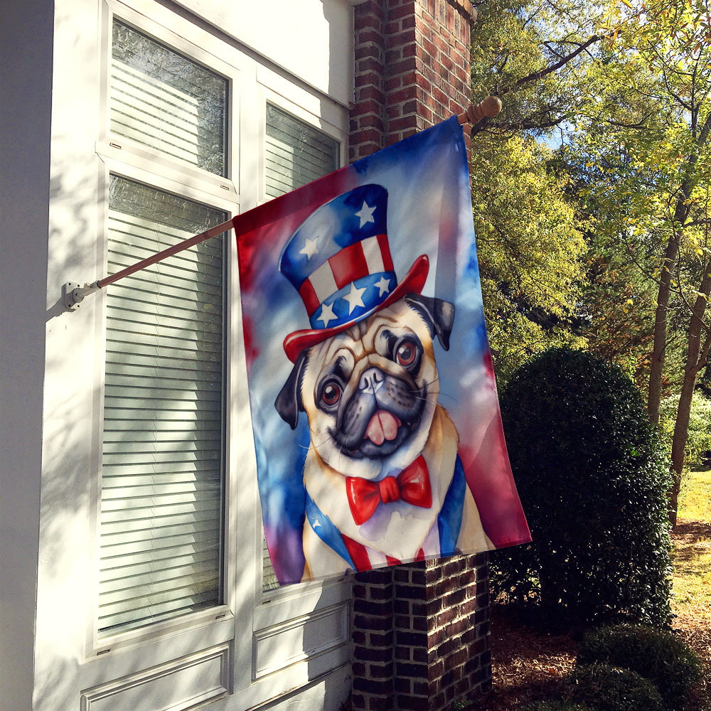 Buy this Pug Patriotic American House Flag