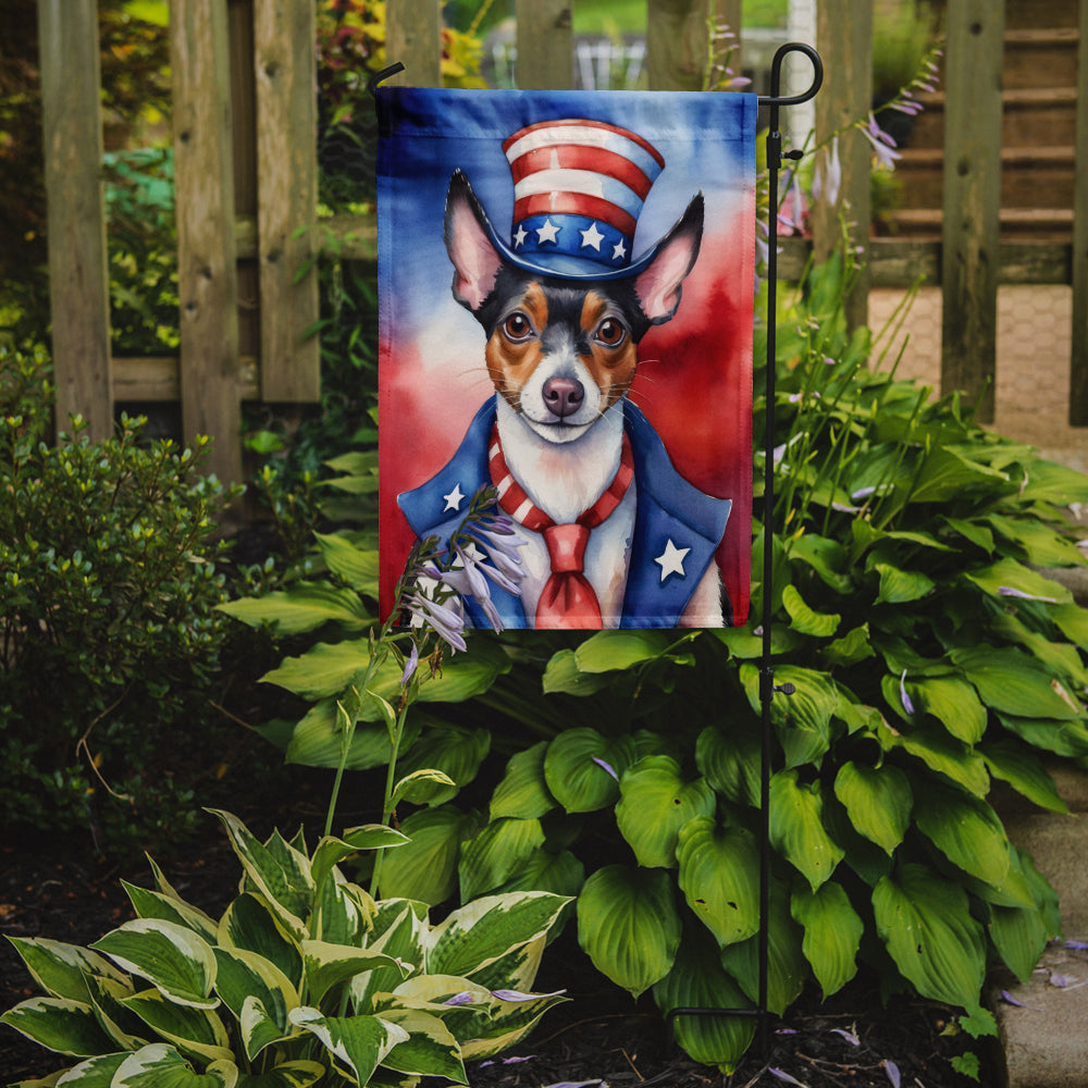 Rat Terrier Patriotic American Garden Flag