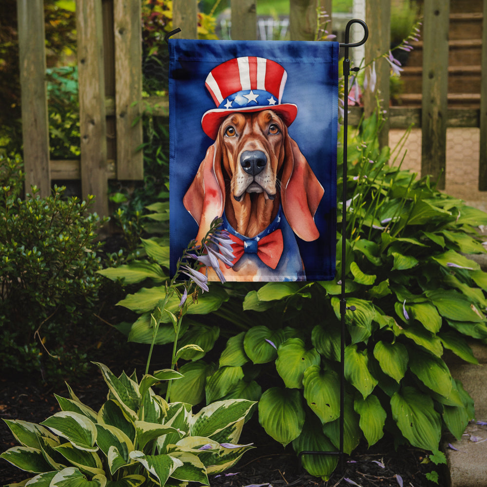 Redbone Coonhound Patriotic American Garden Flag