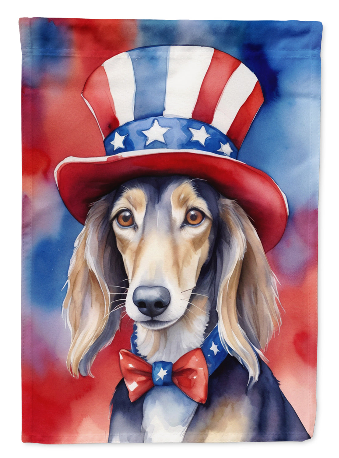 Buy this Saluki Patriotic American Garden Flag