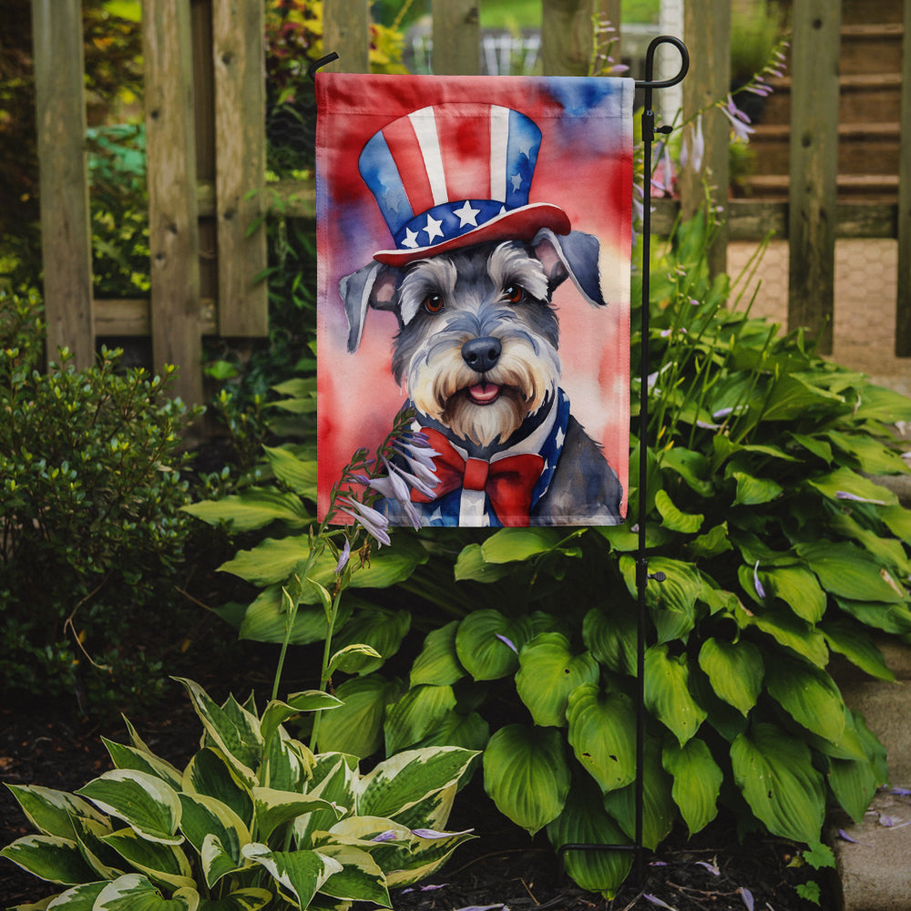 Schnauzer Patriotic American Garden Flag