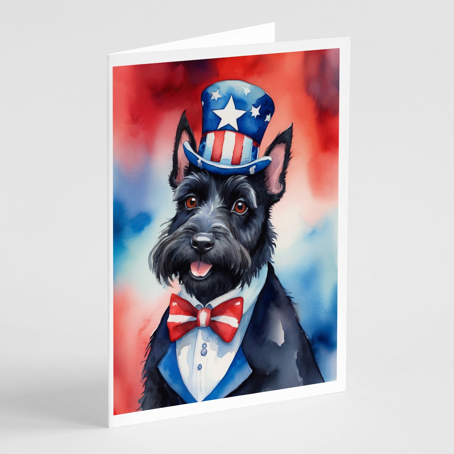 Buy this Scottish Terrier Patriotic American Greeting Cards Pack of 8