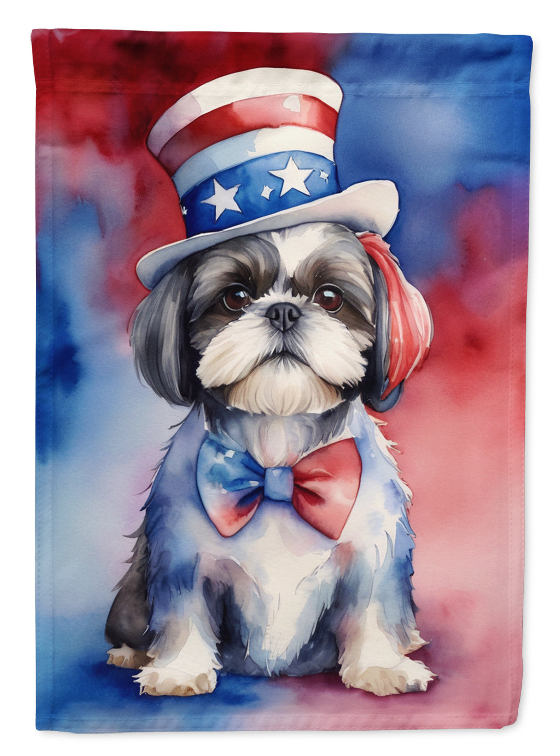 Buy this Shih Tzu Patriotic American House Flag