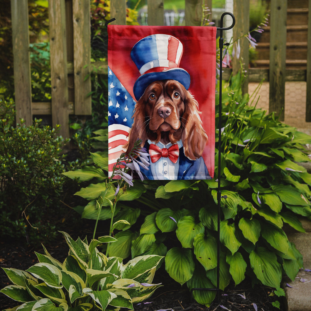 Buy this Sussex Spaniel Patriotic American Garden Flag