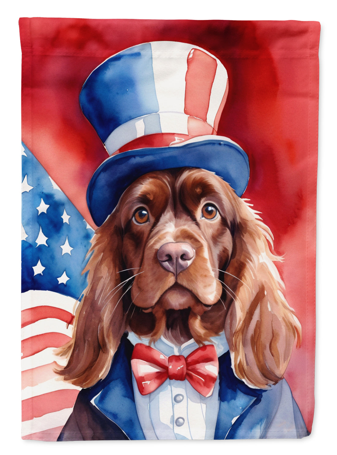 Buy this Sussex Spaniel Patriotic American Garden Flag