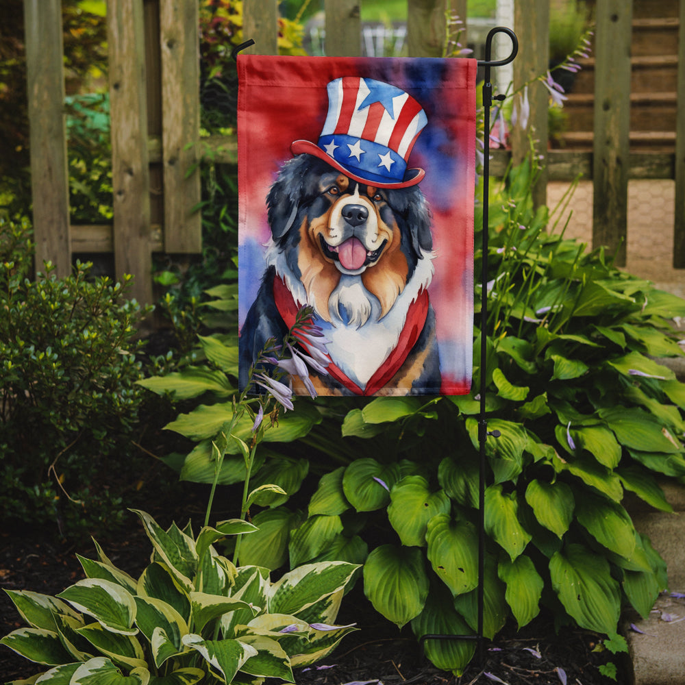 Tibetan Mastiff Patriotic American Garden Flag