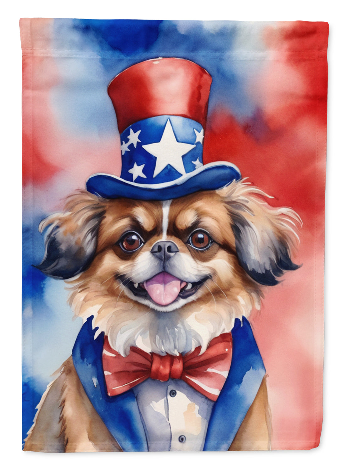 Buy this Tibetan Spaniel Patriotic American Garden Flag