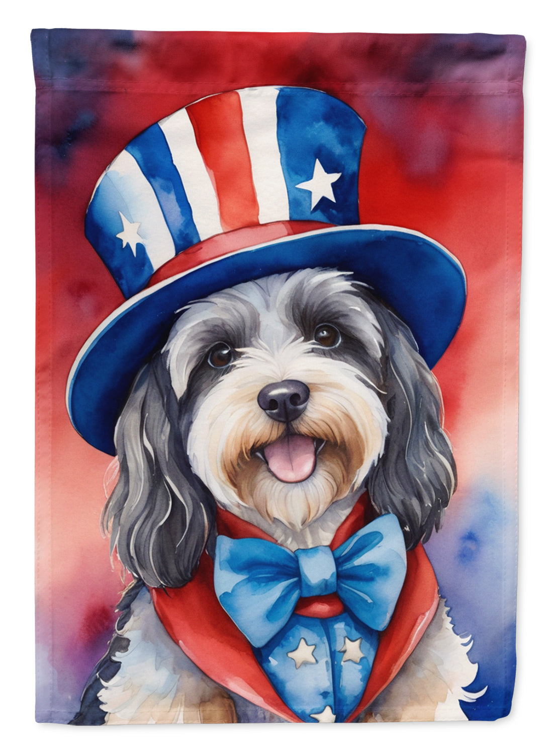 Buy this Tibetan Terrier Patriotic American Garden Flag