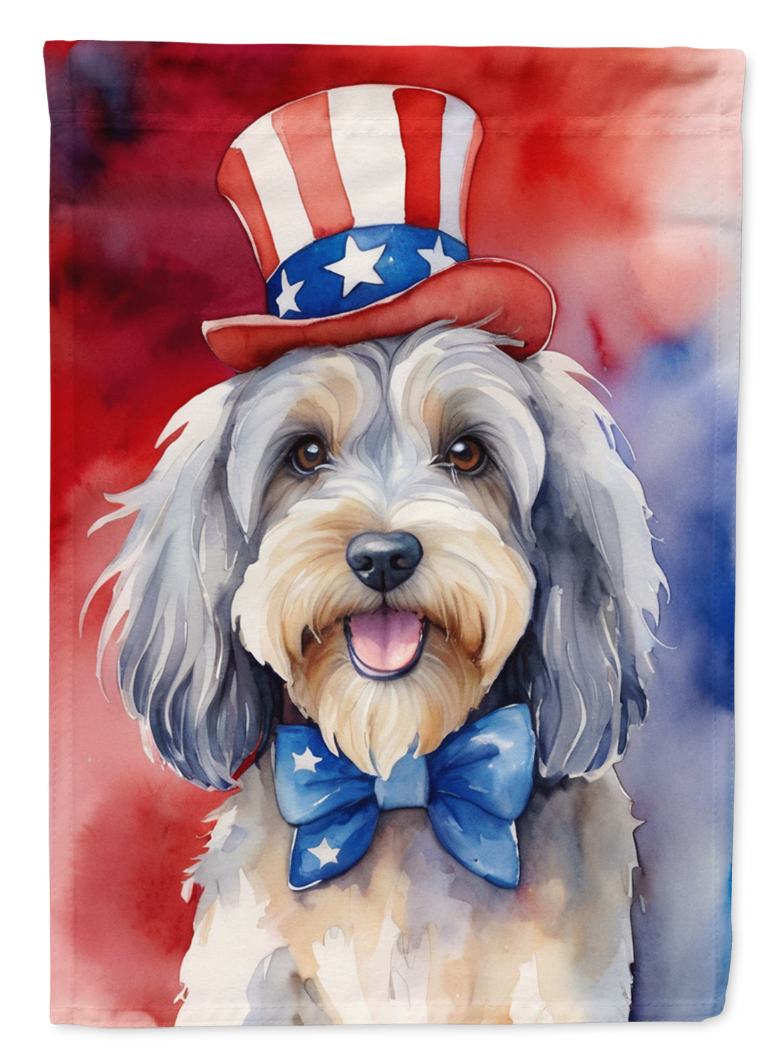 Buy this Tibetan Terrier Patriotic American House Flag