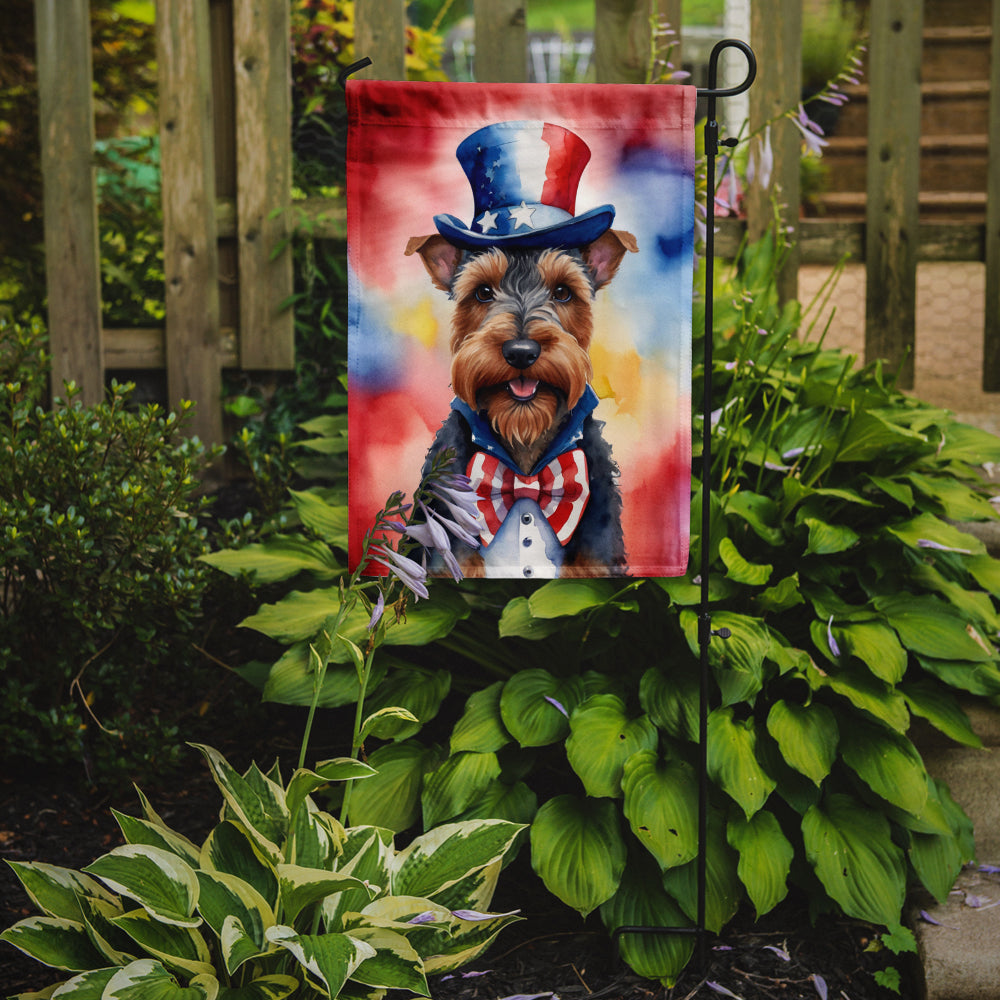 Buy this Welsh Terrier Patriotic American Garden Flag