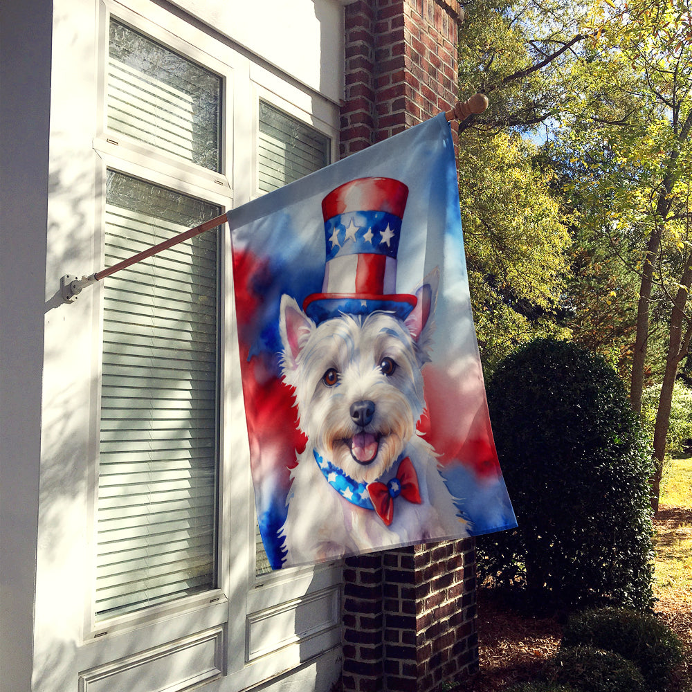 Buy this Westie Patriotic American House Flag