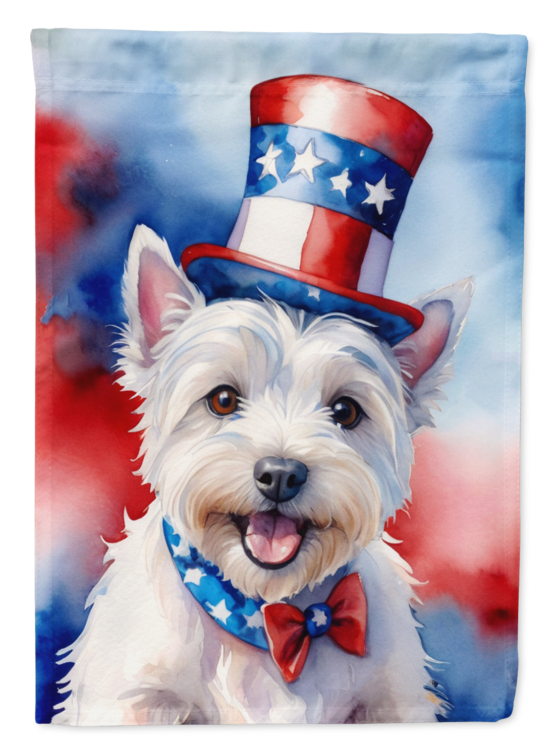 Buy this Westie Patriotic American House Flag