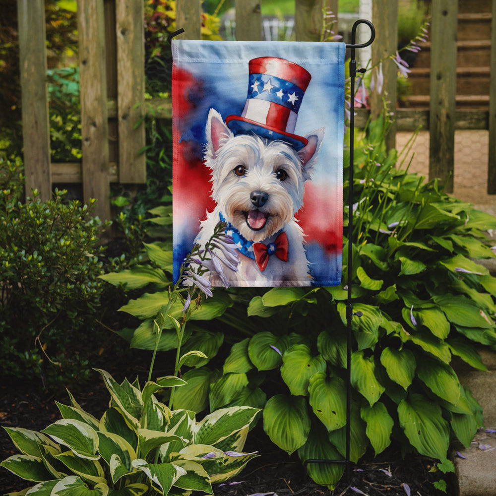 Westie Patriotic American Garden Flag