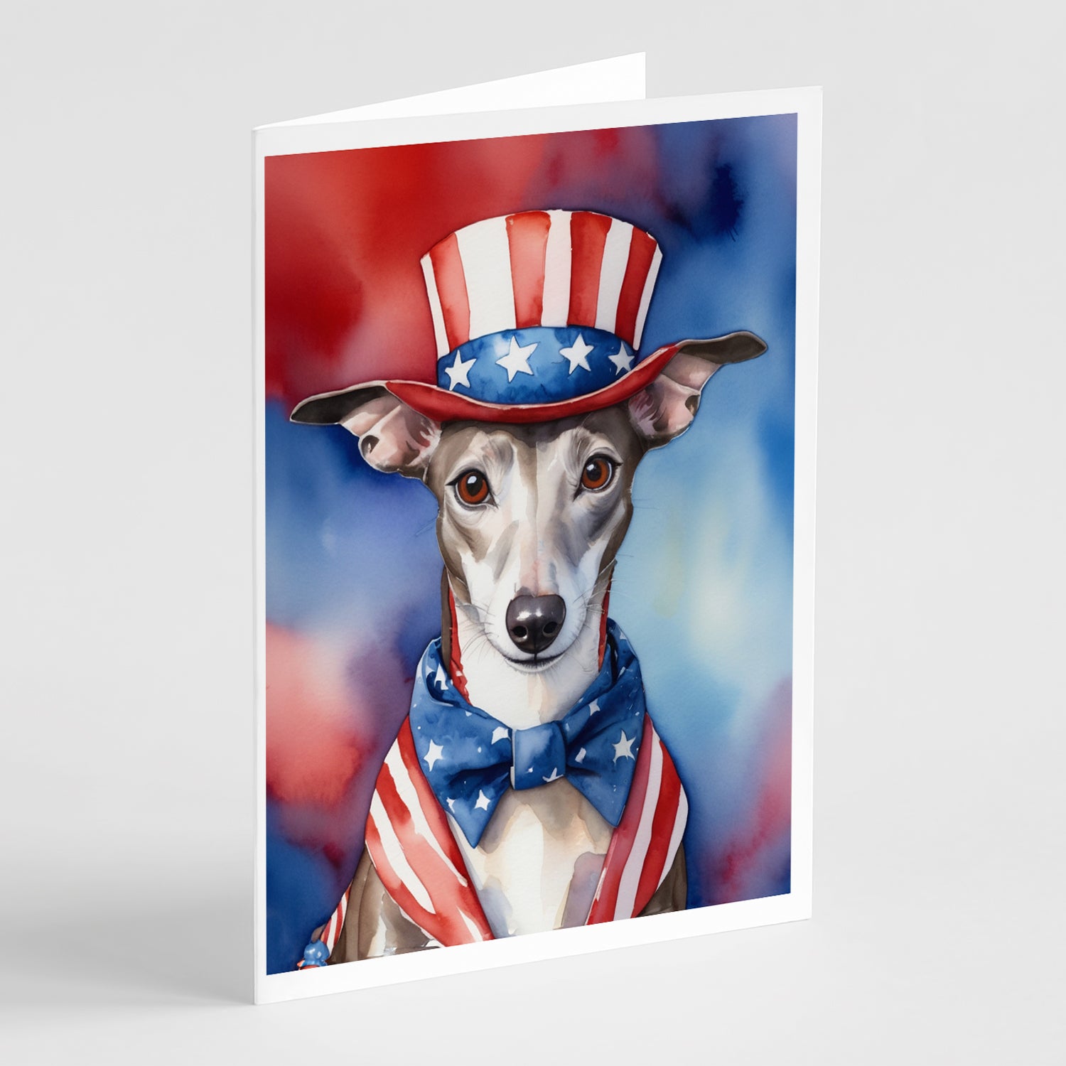 Buy this Whippet Patriotic American Greeting Cards Pack of 8