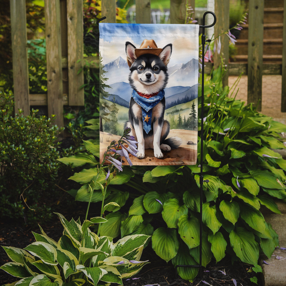 Buy this Alaskan Klee Kai Cowboy Welcome Garden Flag