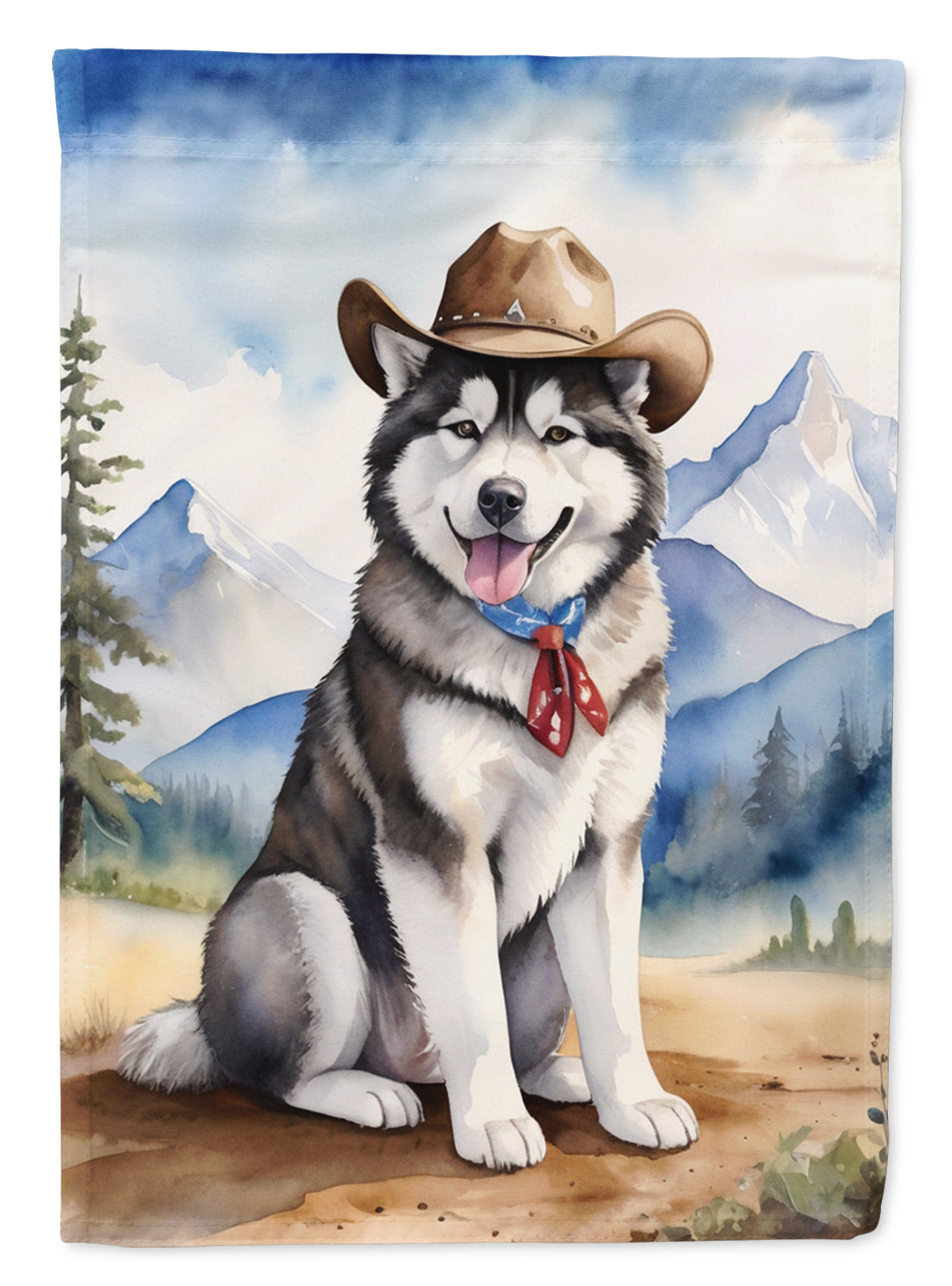 Buy this Alaskan Malamute Cowboy Welcome Garden Flag