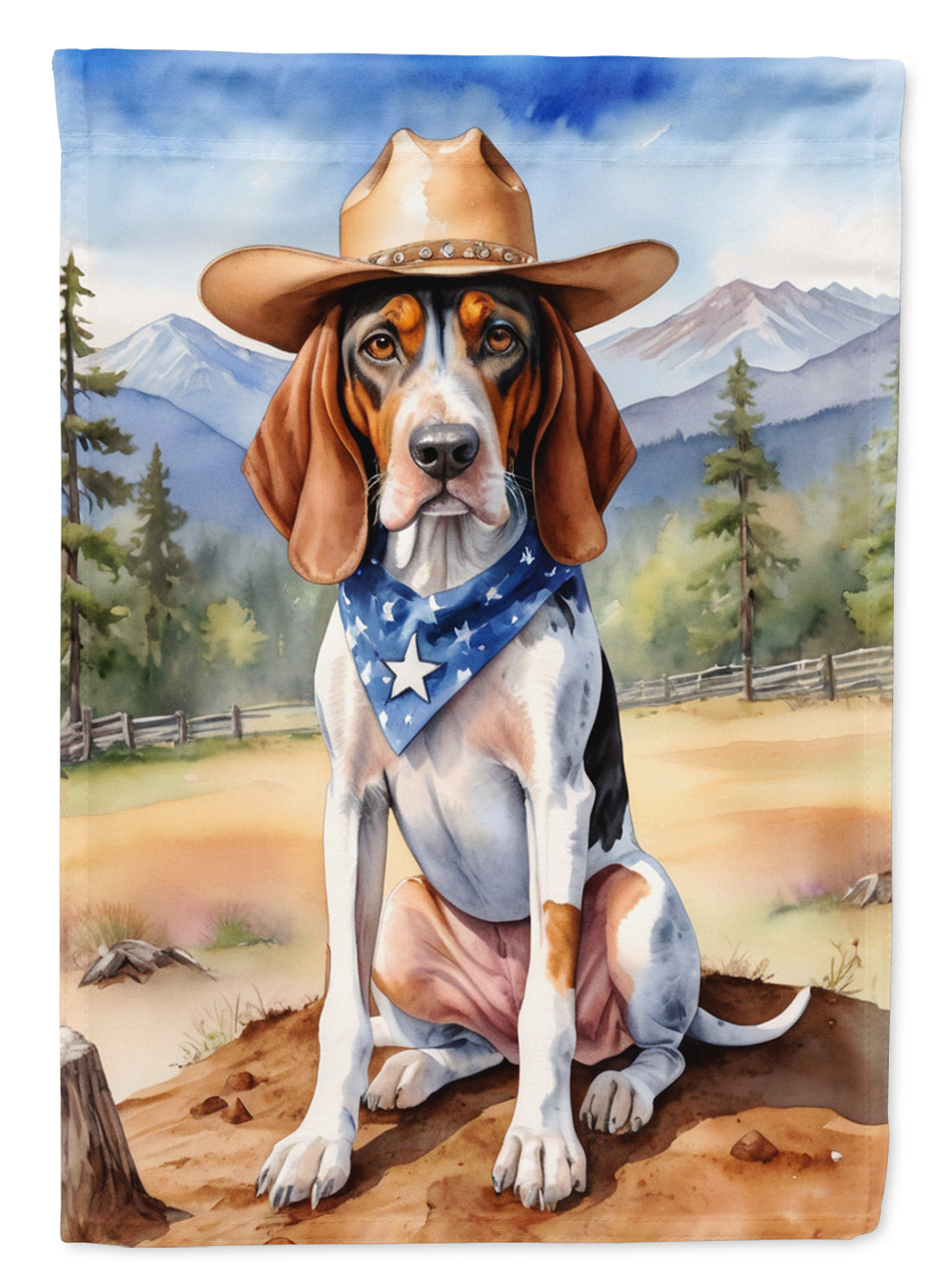 Buy this American English Coonhound Cowboy Welcome Garden Flag