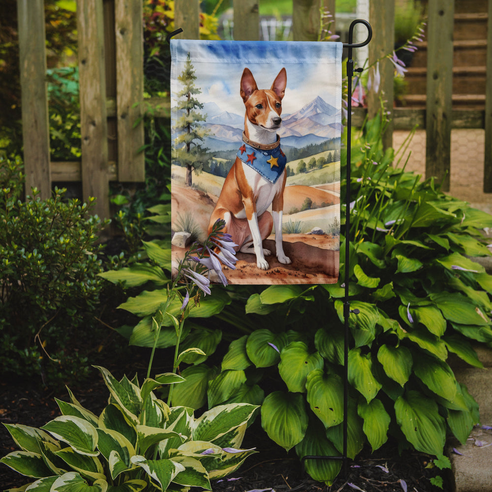 Basenji Cowboy Welcome Garden Flag