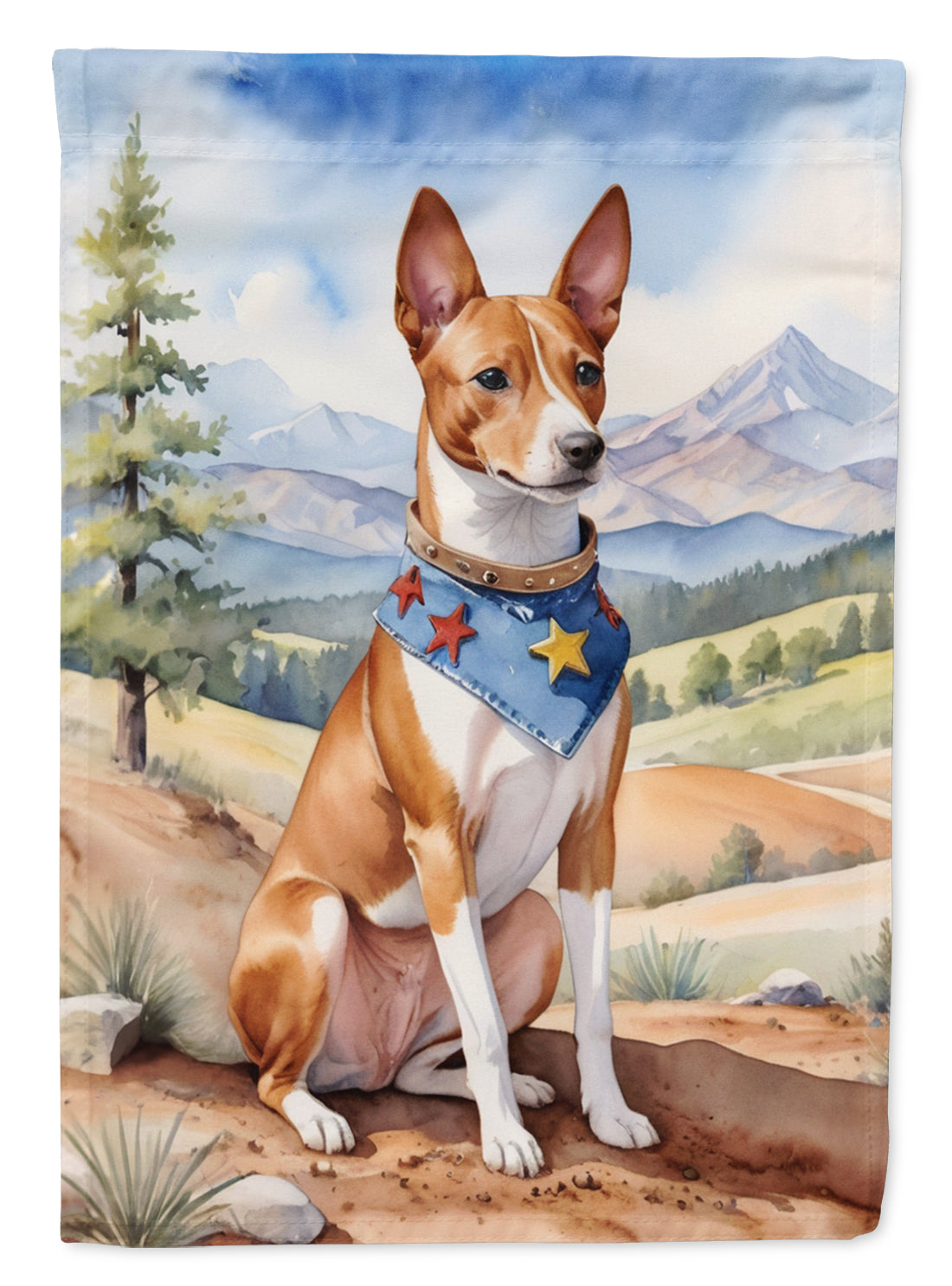 Buy this Basenji Cowboy Welcome Garden Flag